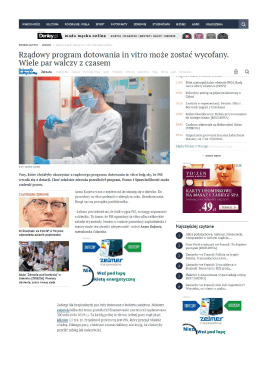 Rządowy program dotowania in Vitro może zostać wycofany.
