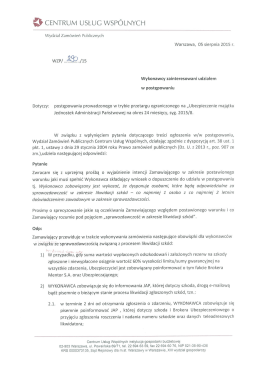 Odpowiedź na pytanie Wykonawcy