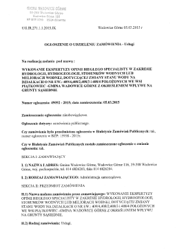 Ogłoszenie o udzieleniu zam&oacute;wienia