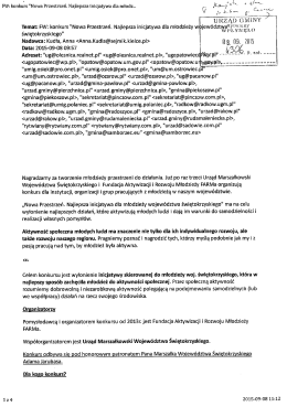 FW: konkurs "Nowa Przestrzeń. Najlepsza inicjatywa dla