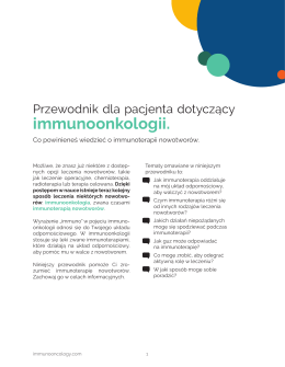 immunoonkologii. - Stowarzyszenie Walki z Rakiem Płuca