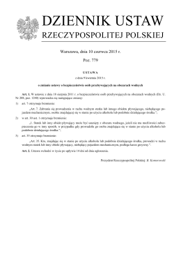 Ustawa z dnia 9 kwietnia 2015 r. o zmianie ustawy o
