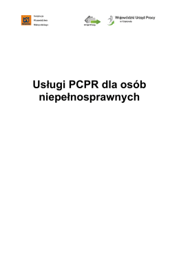 Usługi PCPR dla osób niepełnosprawnych
