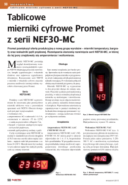 Tablicowe mierniki cyfrowe Promet z serii NEF30-MC