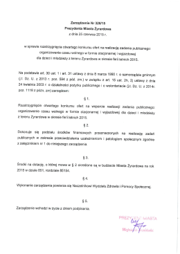 Zarządzenie Nr 328I15