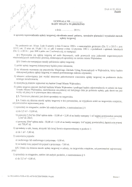uchwała – opłata targowa