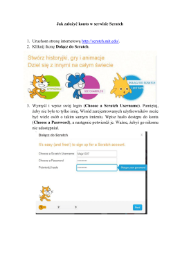 Jak założyć konto w serwisie Scratch 1. Uruchom stronę internetową
