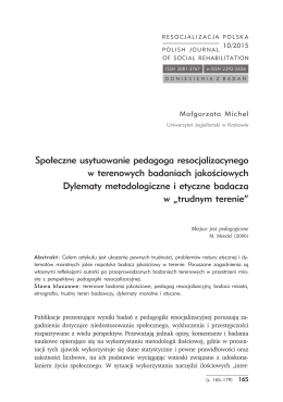 RP 10 (2015) 165-179 - Polish Journal of Social Rehabilitation+