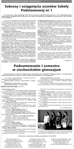Z życia ciechocińskich szkół i przedszkoli
