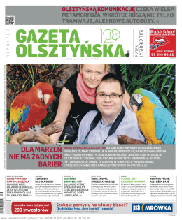 Gazeta Olsztyńska opublikowała obszerny, dwustronicowy wywiad