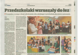 Przedszkolaki wzruszały do łez (Echo dnia 24.06.2015)