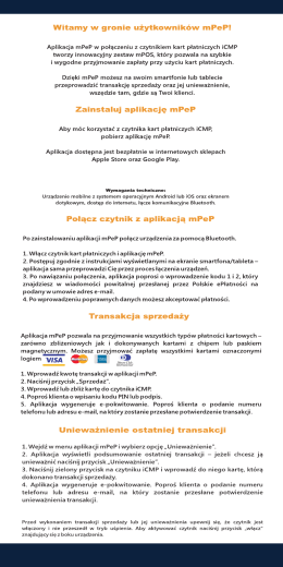 INSTRUKCJA OBSŁUGI mPeP