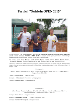 Turniej tenisowy (27.06.15r.)
