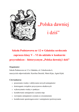 „Polska dawniej i dziś” - Szkoła Podstawowa nr 12 w Gdańsku