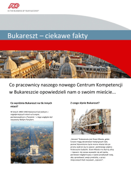 Bukareszt – ciekawe fakty