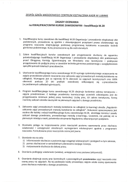 ZESPÓŁ SZKÓŁ MIEDZIOWEGO CENTRUM KSZTAŁCENIA KADR