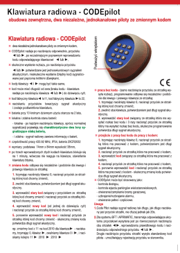 Klawiatura radiowa - CODEpilot