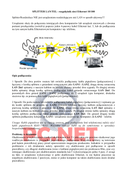 SPLITTER LAN/TEL– rozgałęźnik sieci Ethernet 10