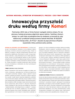 Innowacyjna przyszłość druku wg Komori