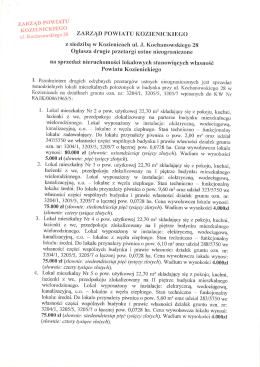 (lokale mieszkaniowe) - II przetarg