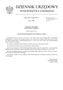 Uchwała Nr VI/60/15 z dnia 26 marca 2015 r.