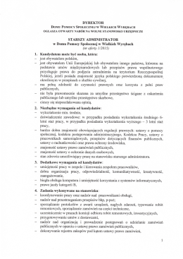 DYREKTOR DOMU POMOCY SPOŁECZNEJ w WIELKICH