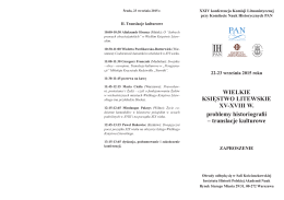 WIELKIE KSIĘSTWO LITEWSKIE XV-XVIII W. problemy historiografii