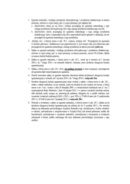 informacja o opłatach
