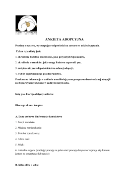 Ankieta adopcyjna – PDF – do pobrania