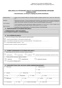 Wzór formularza - Biuletyn Informacji Publicznej
