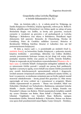 Gospodarka celna Lwówka Śląskiego w świetle dokumentów (cz. II.)