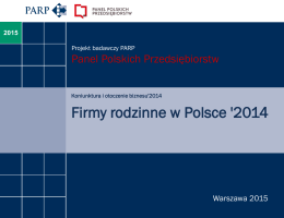 Firmy rodzinne w Polsce `2014