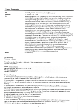 Wyjaśnienia KBW dotyczące informowania o