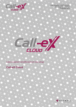Call-eX Cloud – lista urządzeń certyfikowanych