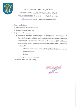 RADA GMINY CZARNA DĄBR&Oacute;WKA 77