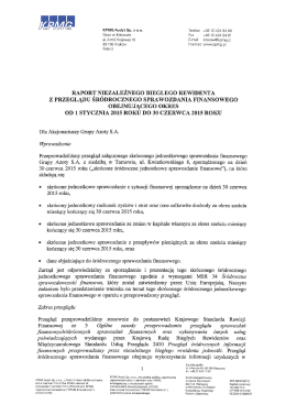 M KPMG Audyt Sp. z o_O. Telefon +48 12 424 94 00