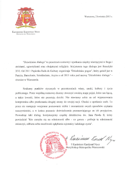 List Kardynała Kazimierza Nycza