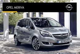 Opel Meriva katalog – Opel Meriva broszura – Opel - Dixi-Car