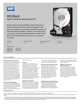 WD Black Series Spec Sheet