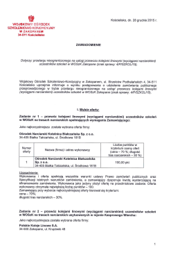 Zawiadomienie o wyniku postepowania w pliku