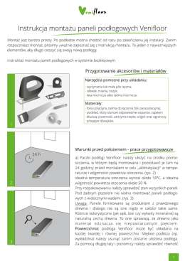 Instrukcja montażu paneli podłogowych Venifloor
