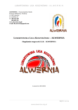 Regulamin LLK Alwernia