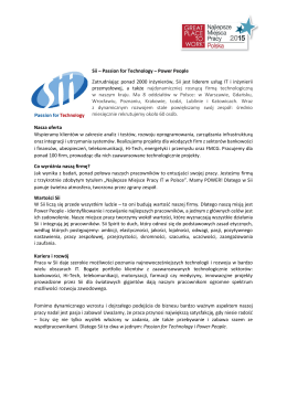 Profil spółki oraz dobre praktyki (wersja PDF)