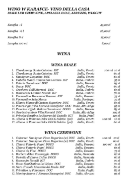 VVINO WKARAFCE- VINO DELLA CASA BIAŁE