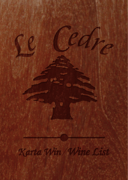Wina Libańskie czerwone/Lebanese Red Wines