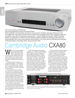 Cambridge Audio CXA80 07-08/2015