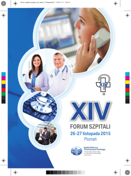 FORUM SZPITALI - XIV Forum Szpitali Klinicznych