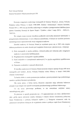 Prof. Edward Haliżak - Instytut Studiów Politycznych PAN