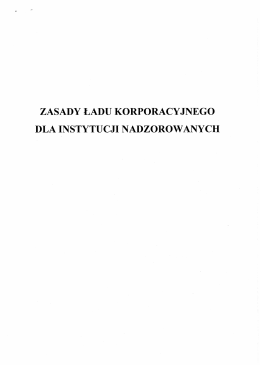 Zasady ładu korporacyjnego