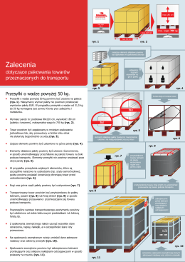 Zalecenia dotyczące przesyłek powyżej 50 kg